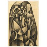 WEBER, Max, zugeschrieben (1881 Bialystok - 1961 Great Neck, NY). Kubistische Figurenkomposition.