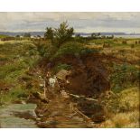 BRASEN, Hans Ole (1849 Hilleröd - 1930 Kopenhagen). Landschaft mit Pferdewagen.