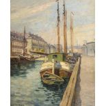 KRUUSE, Hans (1893 - 1964). Hafen in Kopenhagen.