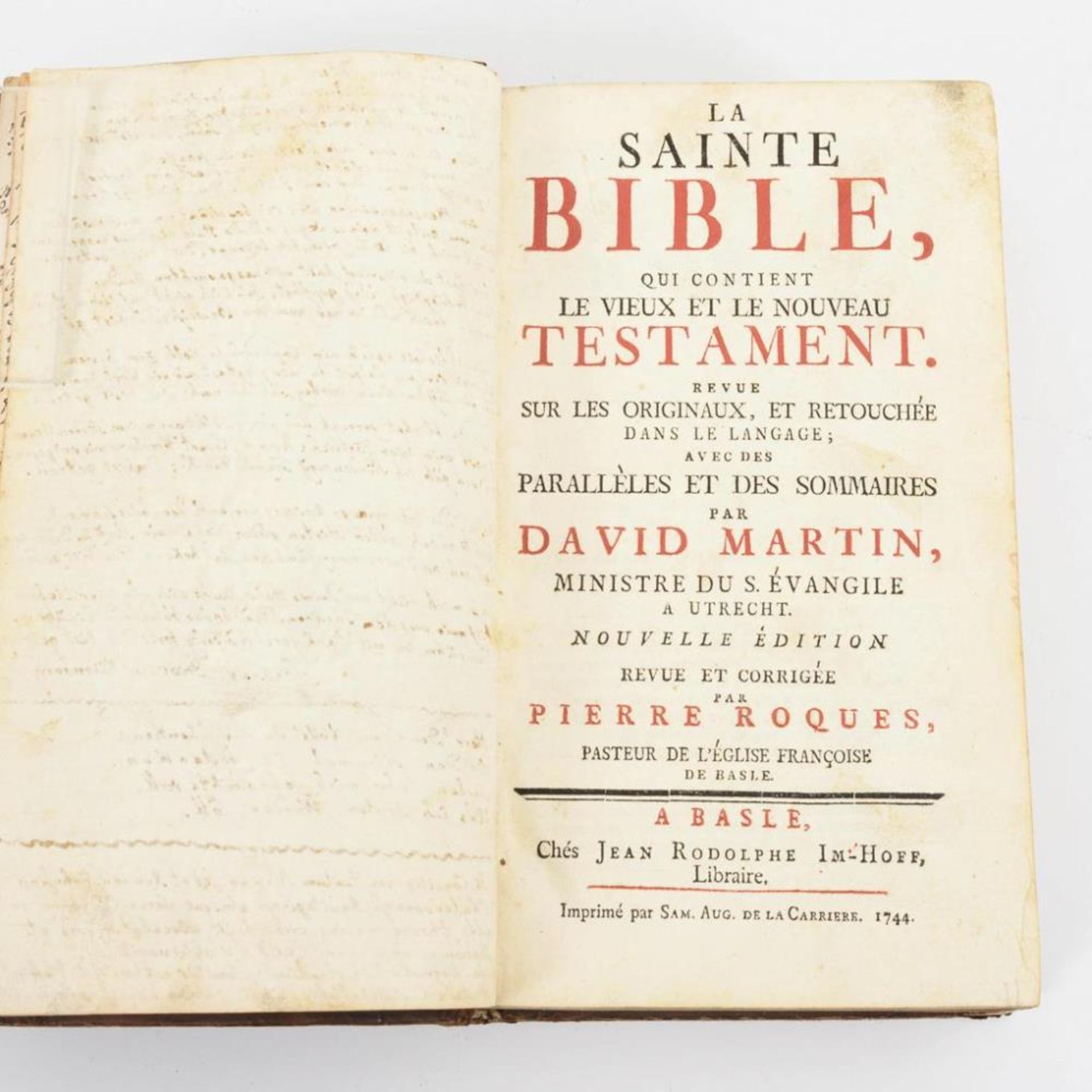 "La Saint Bible".