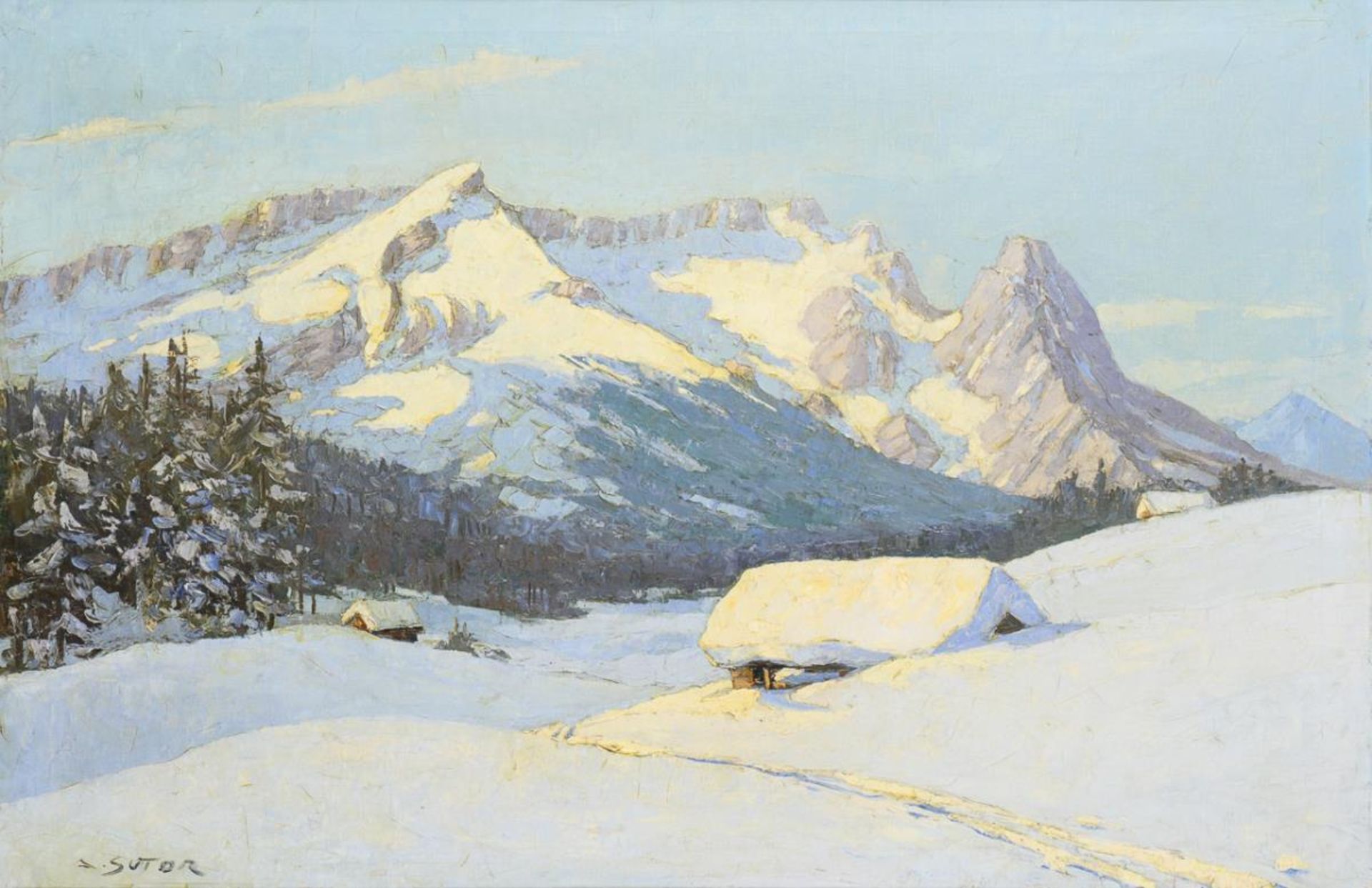 SUTOR, Adalbert (1895 München - 1970 Göppingen). Winterlandschaft.