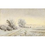 LANGER, Viggo (1860 Reudnitz - Rungsted 1942). Winterlandschaft.