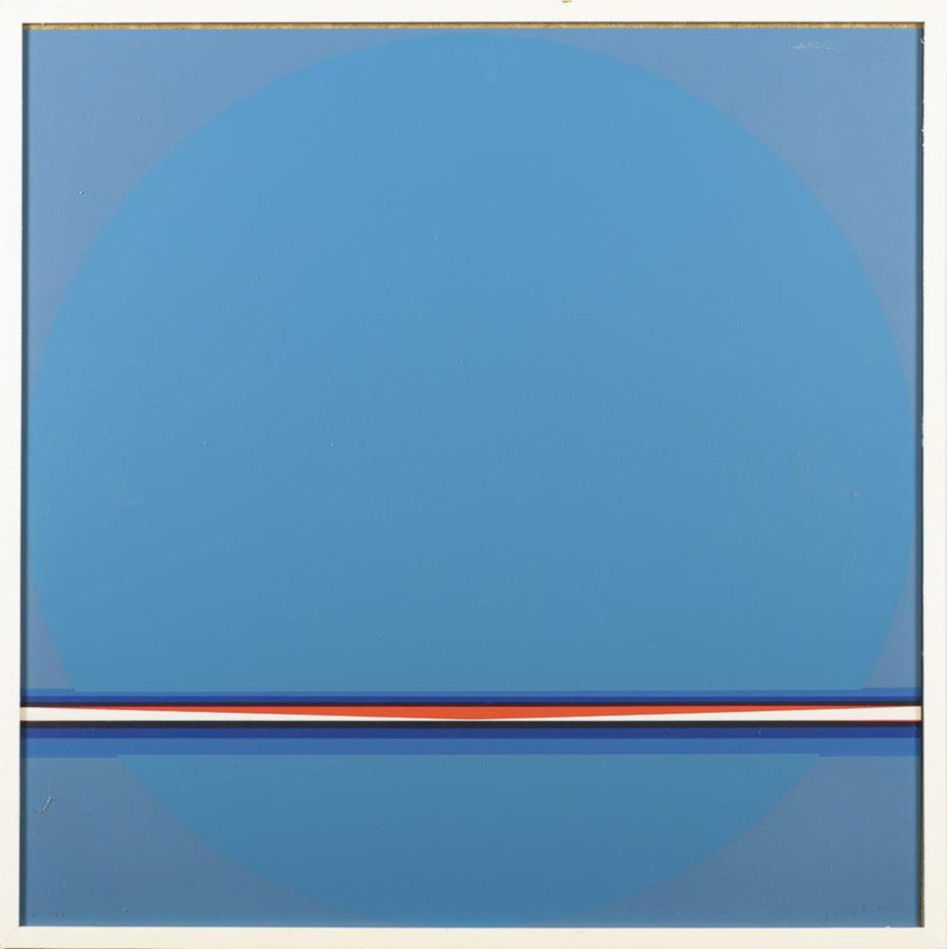 QUINTE, Lothar (1923 Neiße - 2000 Wintzenbach). 2 Werke "Blau-horizontal" und "Orange-horizontal". - Bild 3 aus 3