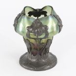 Jugendstil-Vase mit Zinnmontierung. Lötz.