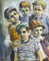DAN, Savu Petra (1903 Bukarest - 1986 Frankfurt/Main). Nachdenkliche Kinder.