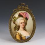 Porzellangemälde: Marie Antoinette. Hutschenreuther.