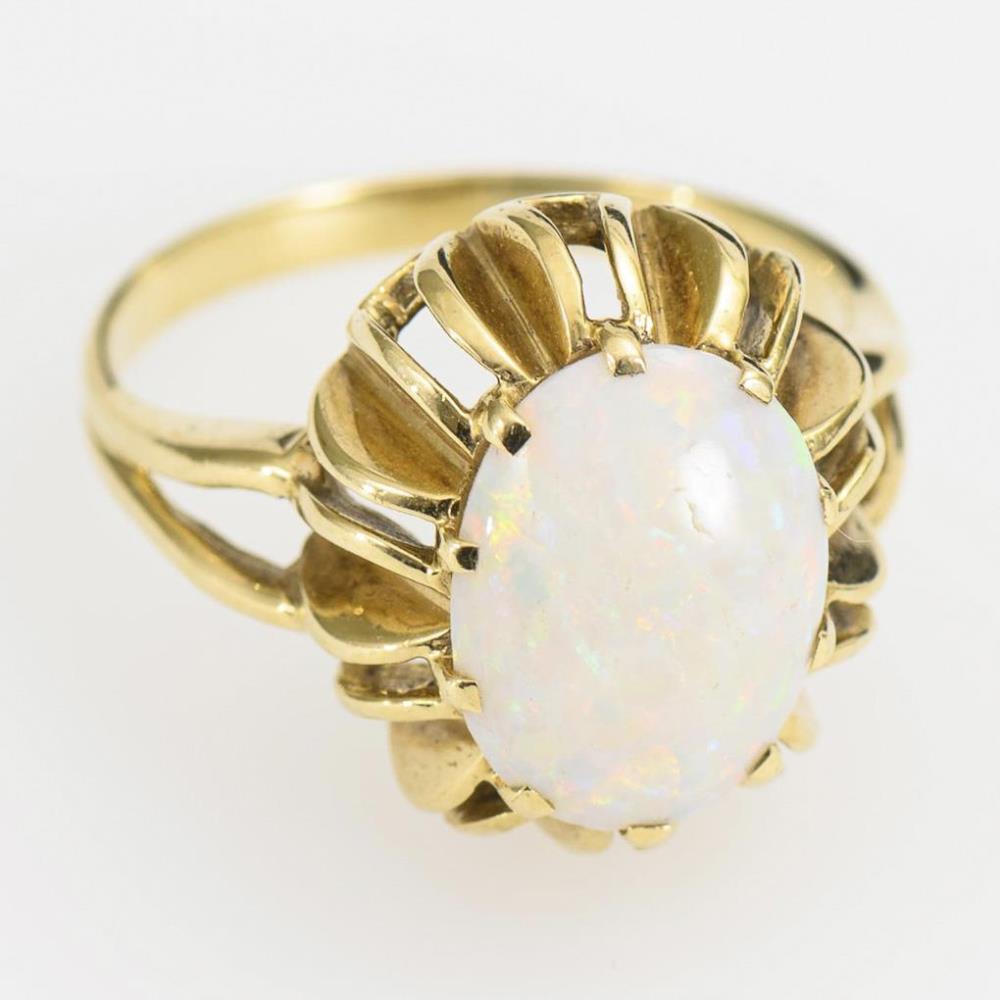 Ring mit Weißem Opal. - Image 2 of 2