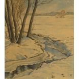 ABEKING, Ortrud (1904 Berlin - 1977 Torrevieja). Winterliche Darßlandschaft.