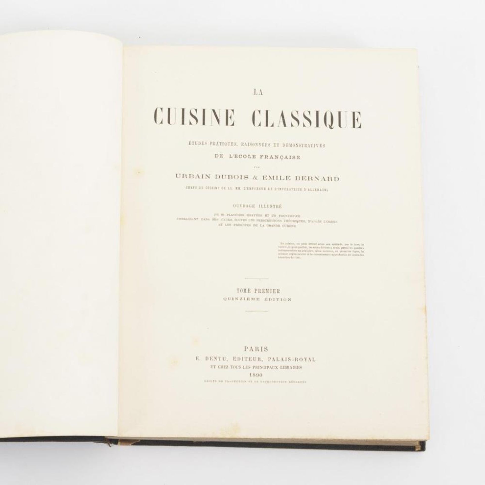DUBOIS & BERNARD. "La Cuisine Classique" 2 Bände. - Bild 2 aus 2