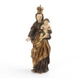 Kleine barocke Madonna mit Jesuskind.