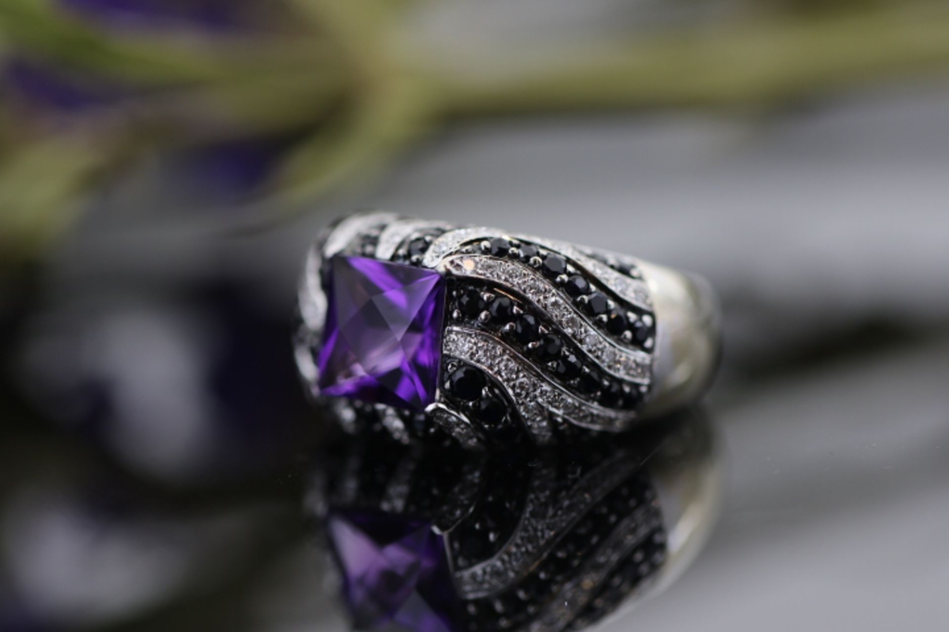 Ein Hingucker! Brillantring mit Amethyst - Image 3 of 6