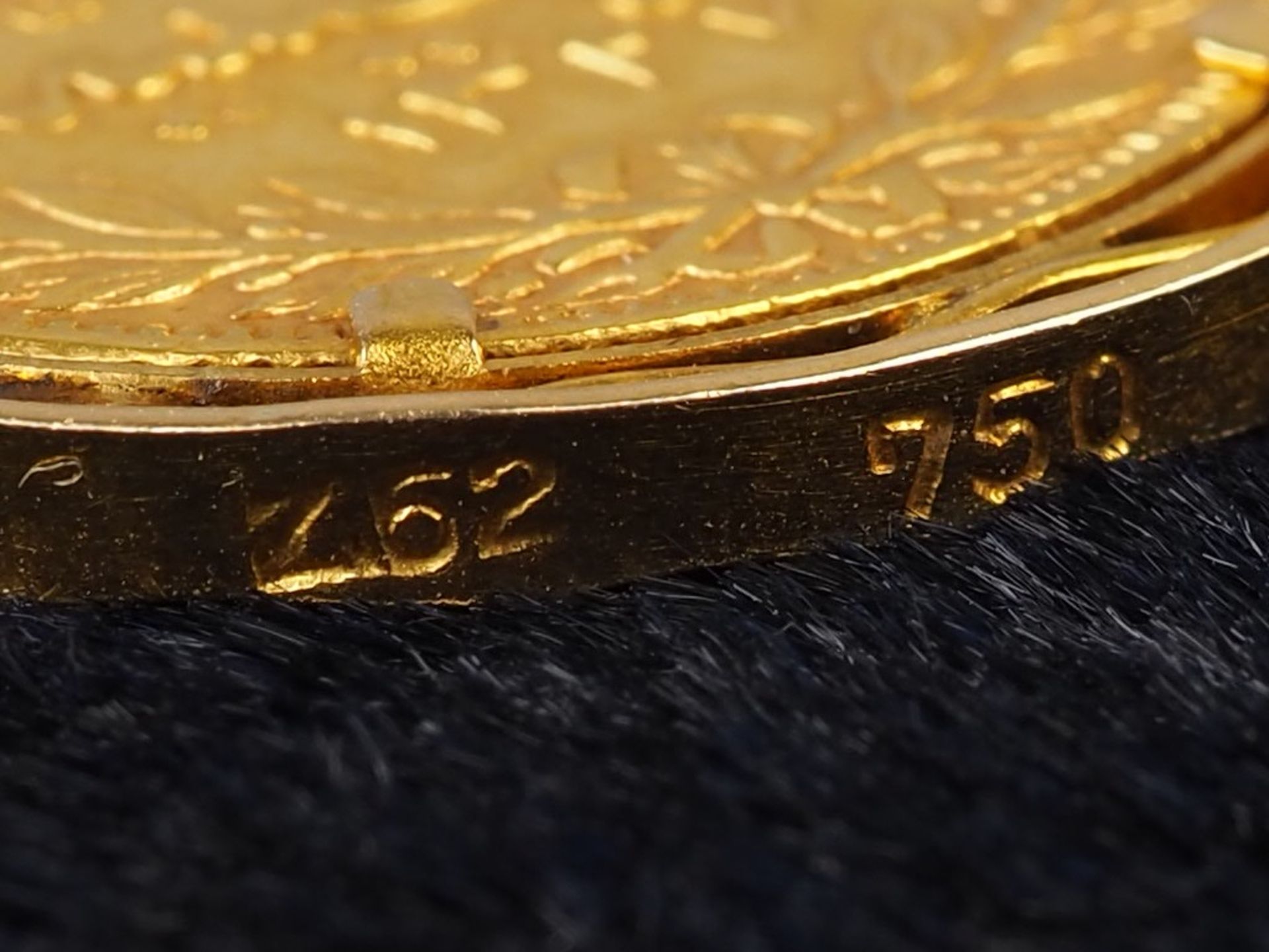 Coin pendant gold coin "100 Piaster (Kuruş) - Tughra", Turkey. - Image 3 of 3