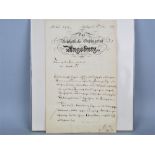 Brief des bischöflichen Ordinariats, von 1849