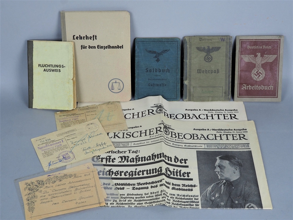 3rd Reich, Luftwaffe documents estate, all belonging to