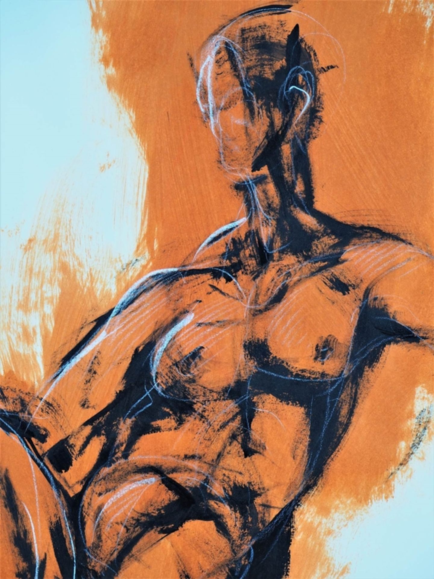 Expressive nude sketch, 2006 - Image 2 of 3
