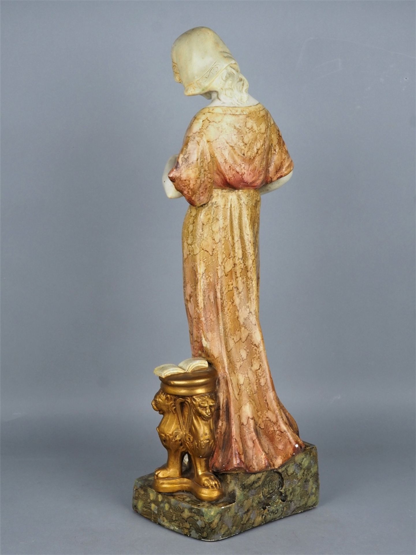 Art Nouveau figure, dated. 1909 - Image 3 of 5