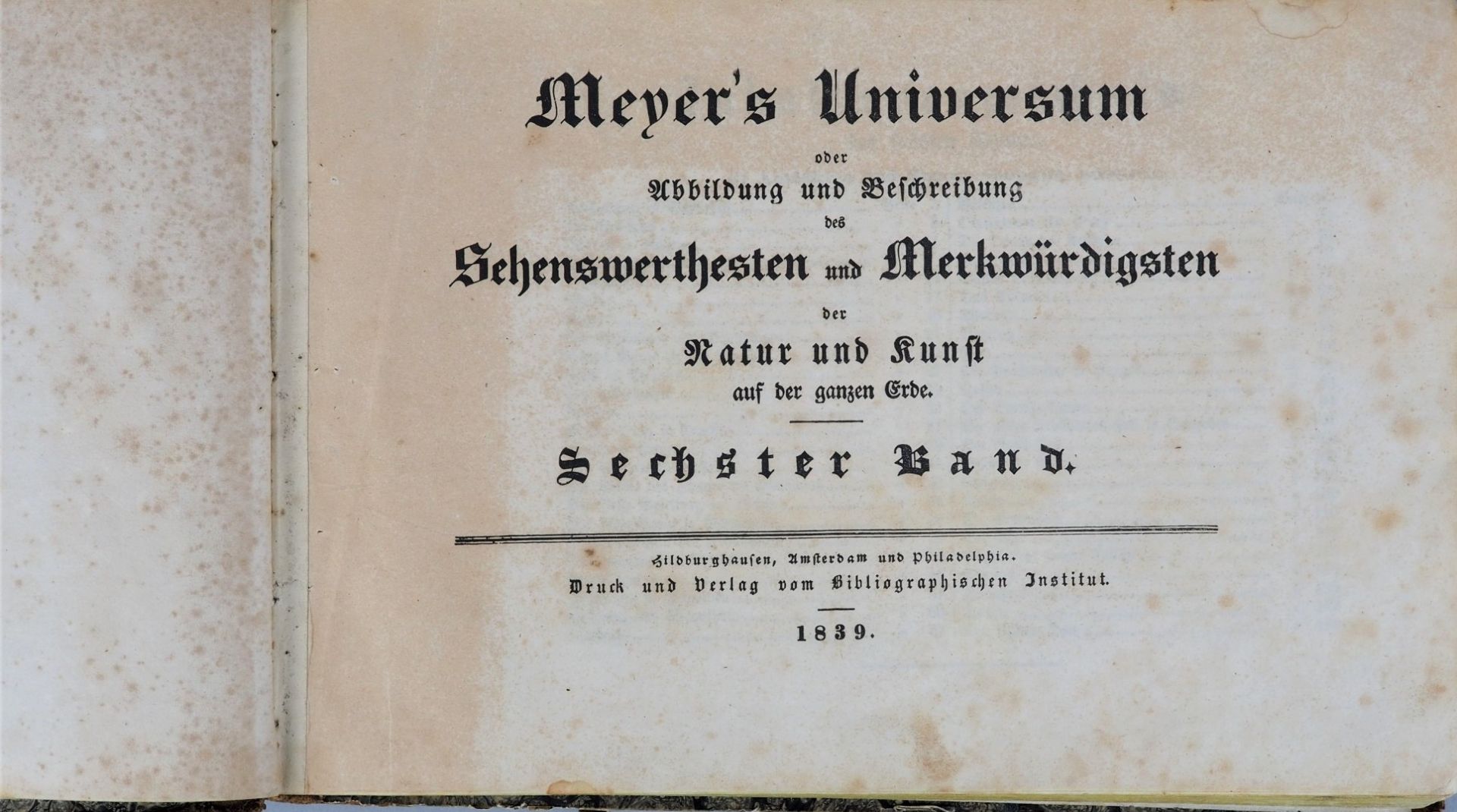 Mayer's Universum, 1839 - Bild 2 aus 7