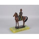 Bronzefigur Napoleon zu Pferd, nach Antonio Canova