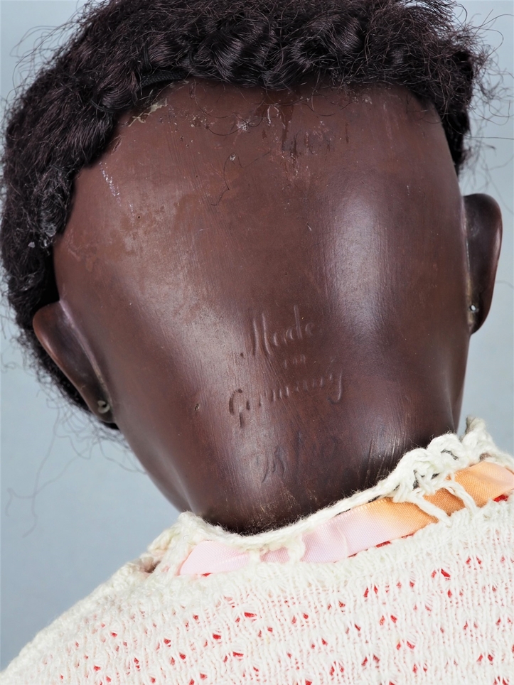Baby doll, dark skinned, around 1920 - Image 2 of 2