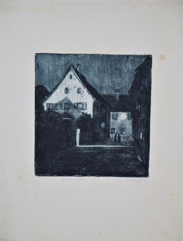 Carl Hermann Münch - Moonlight night, 1925