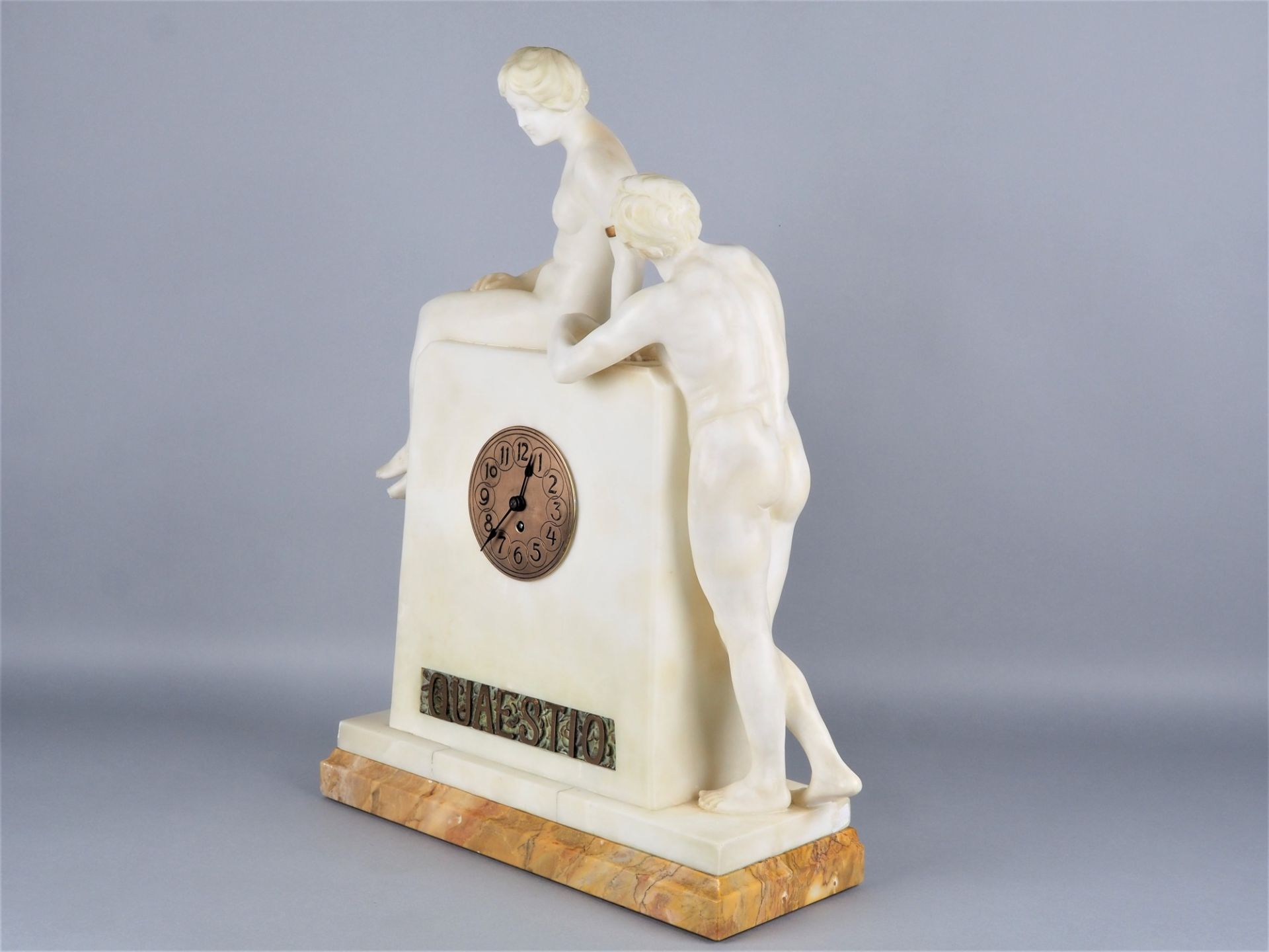 Large art nouveau "figure clock" - Image 3 of 3