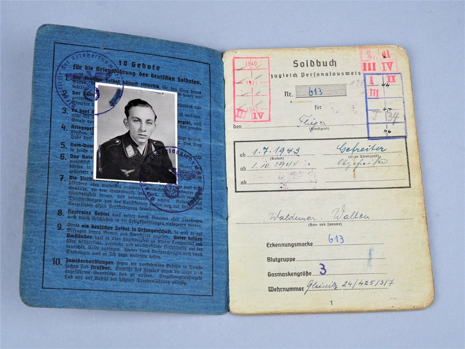 3rd Reich, Luftwaffe documents estate, all belonging to - Image 3 of 3