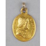 Wundertätige Medaille, 18kt Gold, Italien um 1858 - Papst Pius IX.