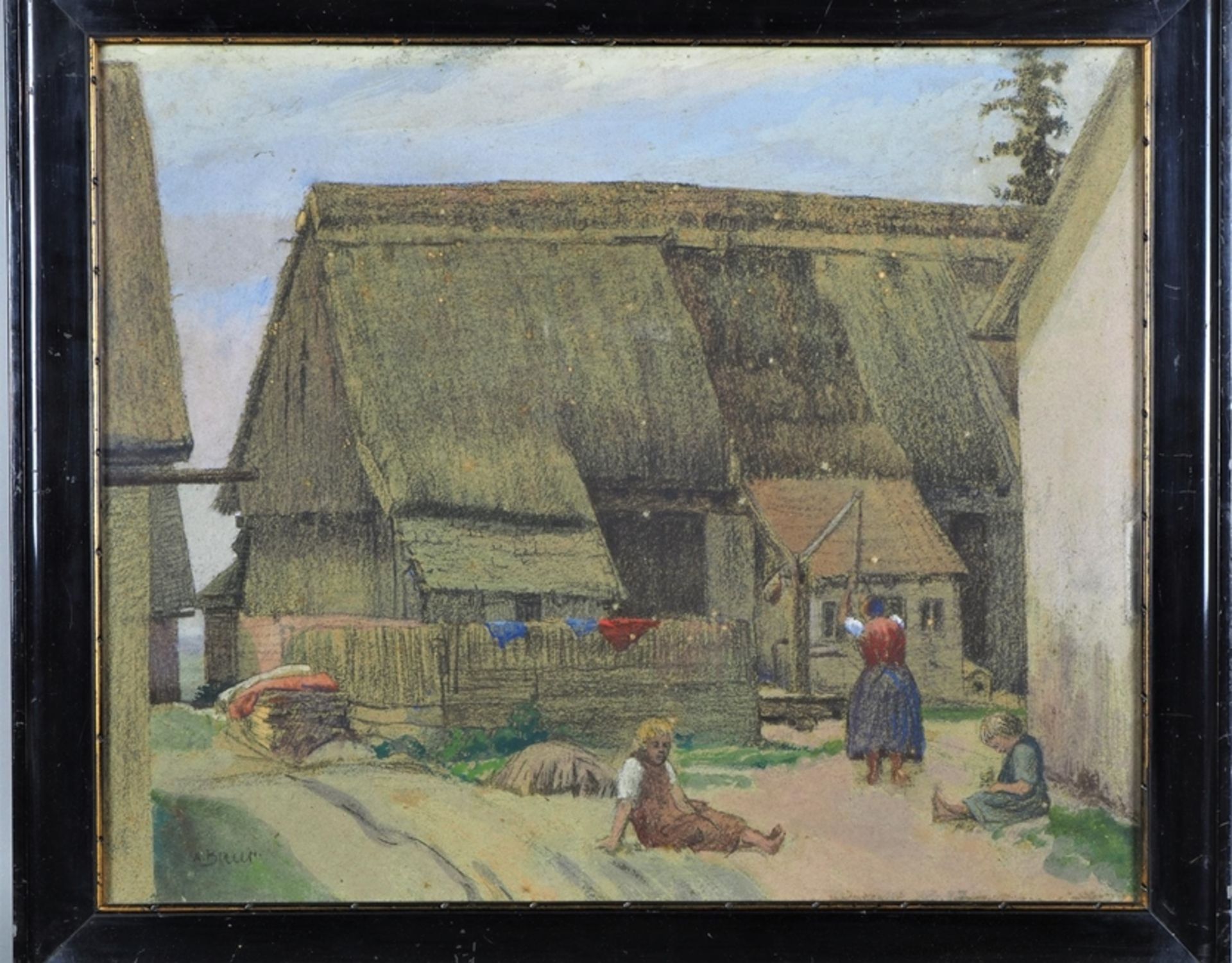 Anton Baur (1880, Biberach -1968, Munich) - Farmhouse 