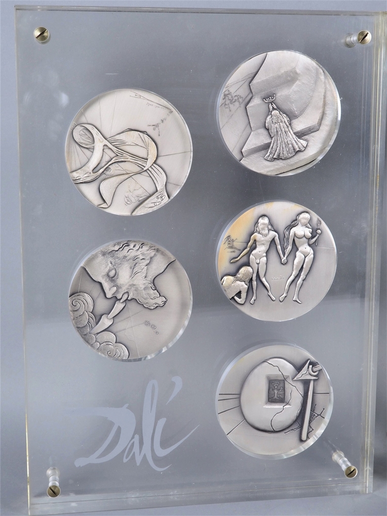 Salvador Dali (1904-1989), 10 large silver medals 'The Ten Commandments', Large Edition 10cm - Image 2 of 6