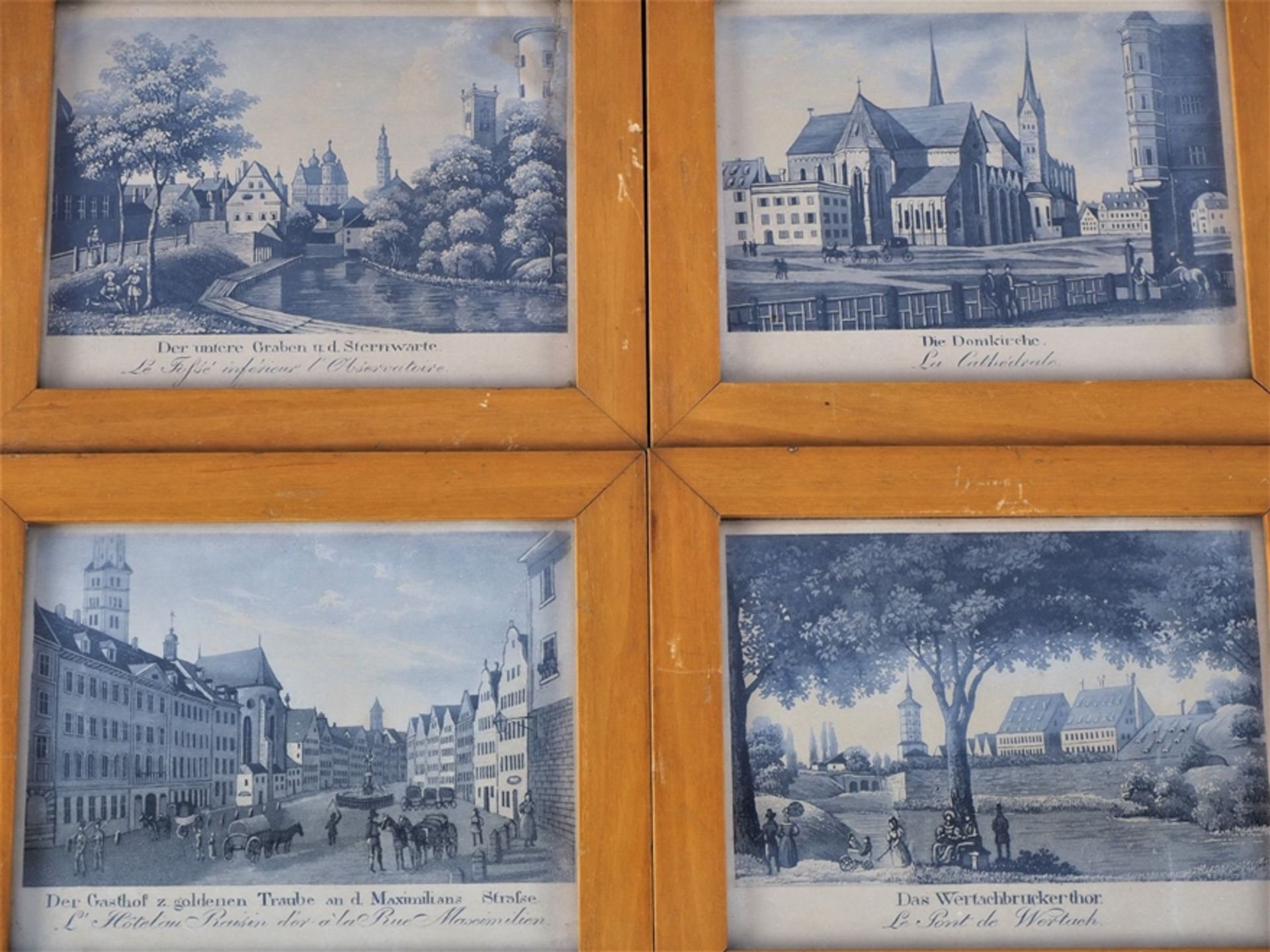 Mixed lot of small lithographs, city views Augsburg, 19th century, 9 pieces - Image 2 of 4