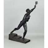 Bronze of the victor messenger of Marathon by Max Kruse.
