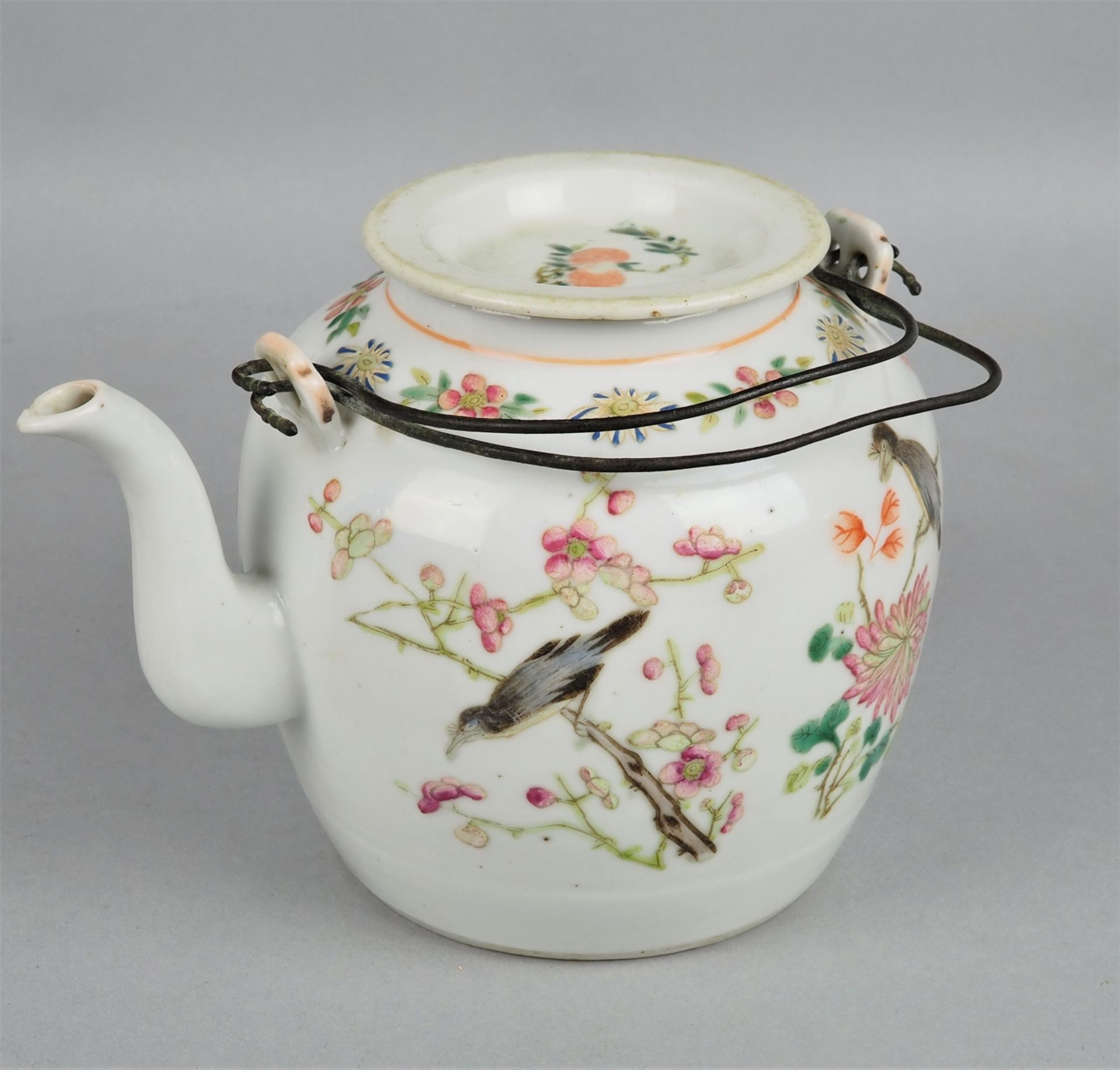 Antike chinesische Teekanne aus Porzellan, 1862-1874