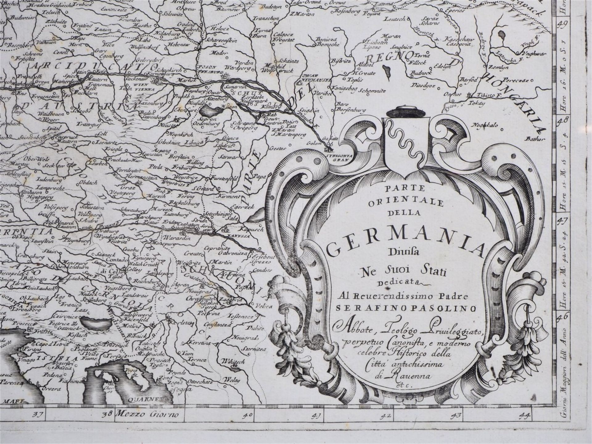 Map Germania Parte Occidentale, Coronelli, Venice, 1692. - Image 5 of 8