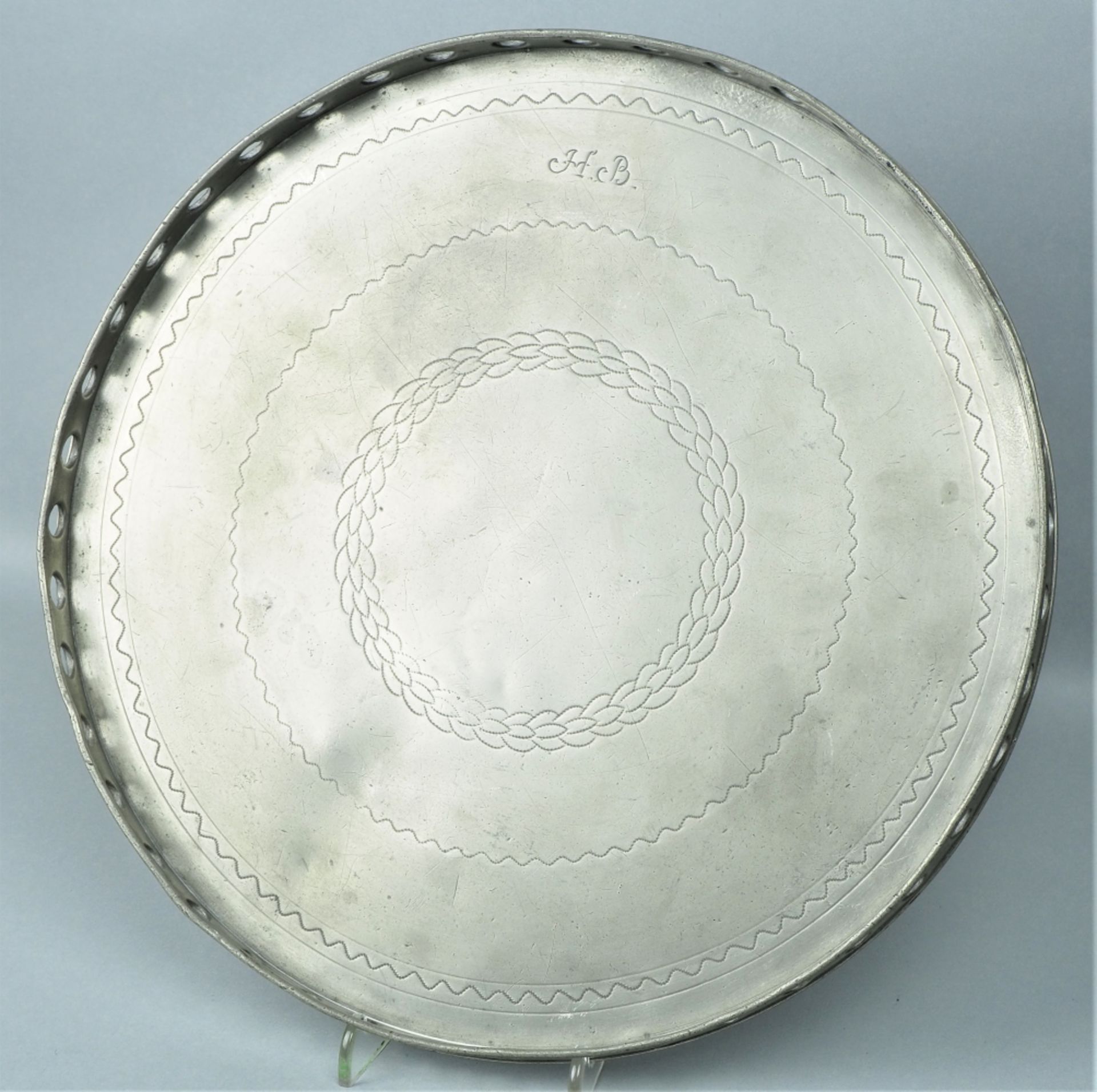 Pewter plate, 1788