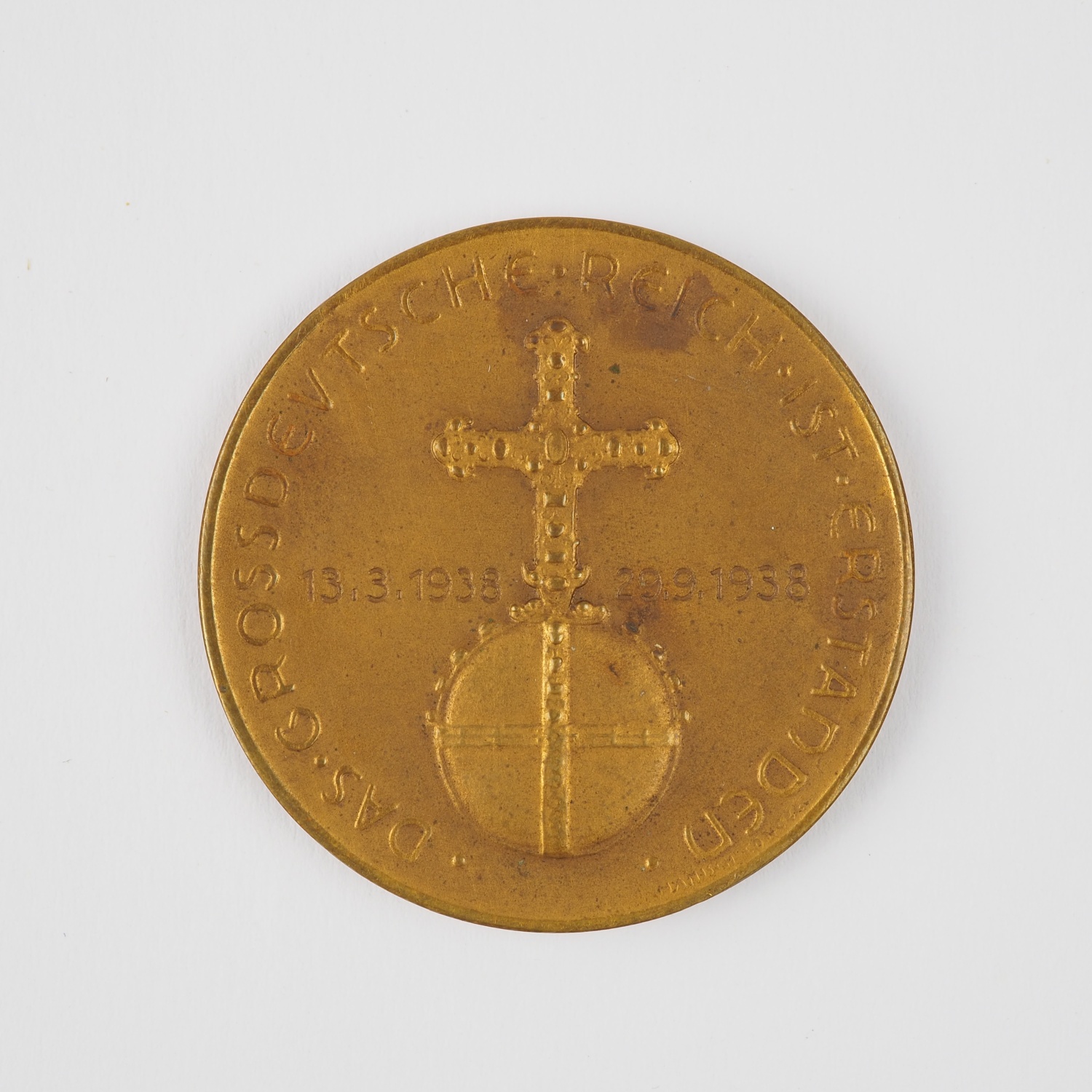 Third Reich: Bronze medal Adolf Hitler, 1938 Munich Agreement - Image 3 of 3
