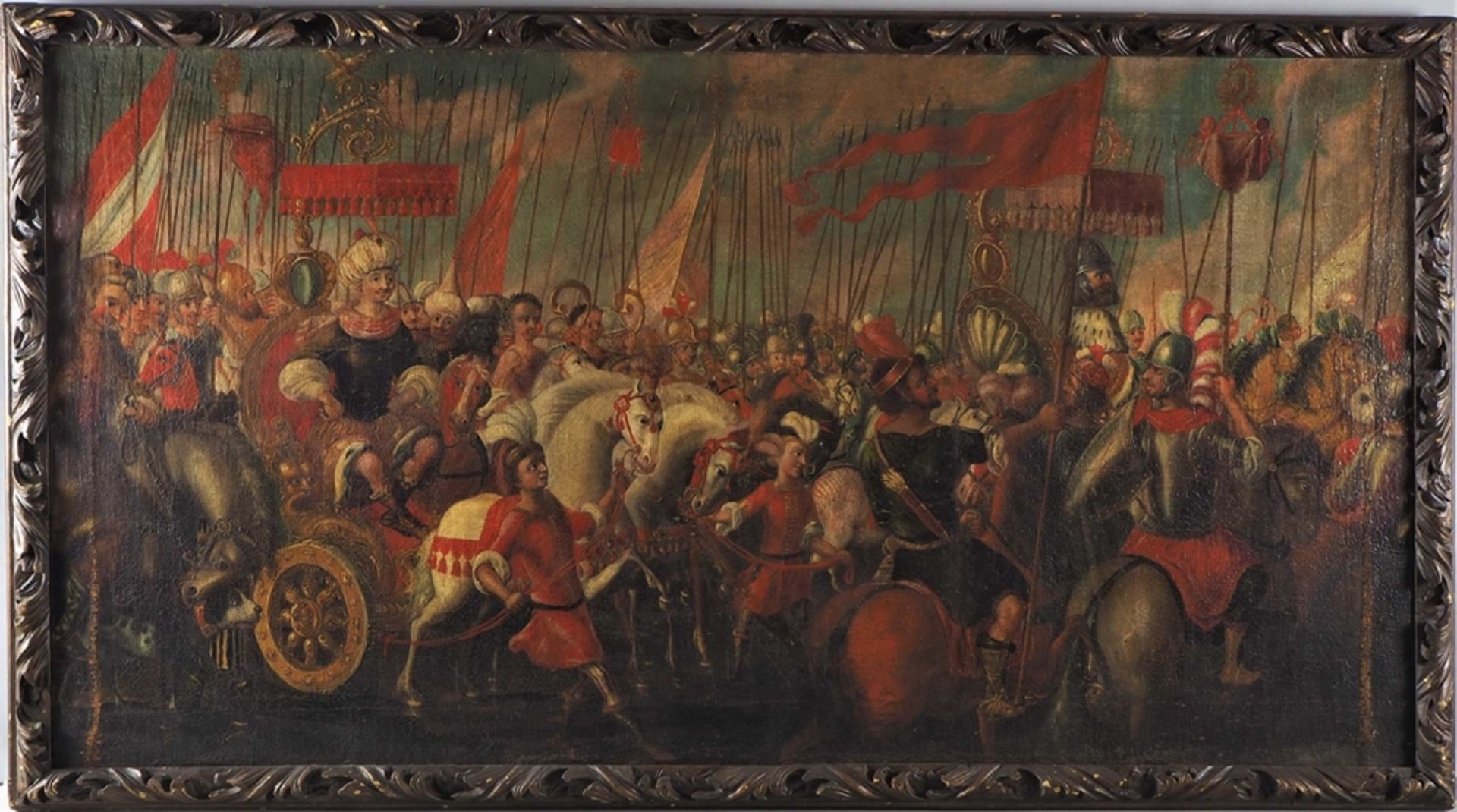 Großes Barock Gemälde Suleiman I. und Karl V., wohl 17. Jh.