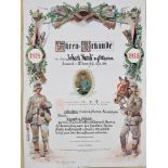 1. WK, Ehren-Urkunde, Kanonier im Württembergischen Fußartillerie-Regiment Nr. 13