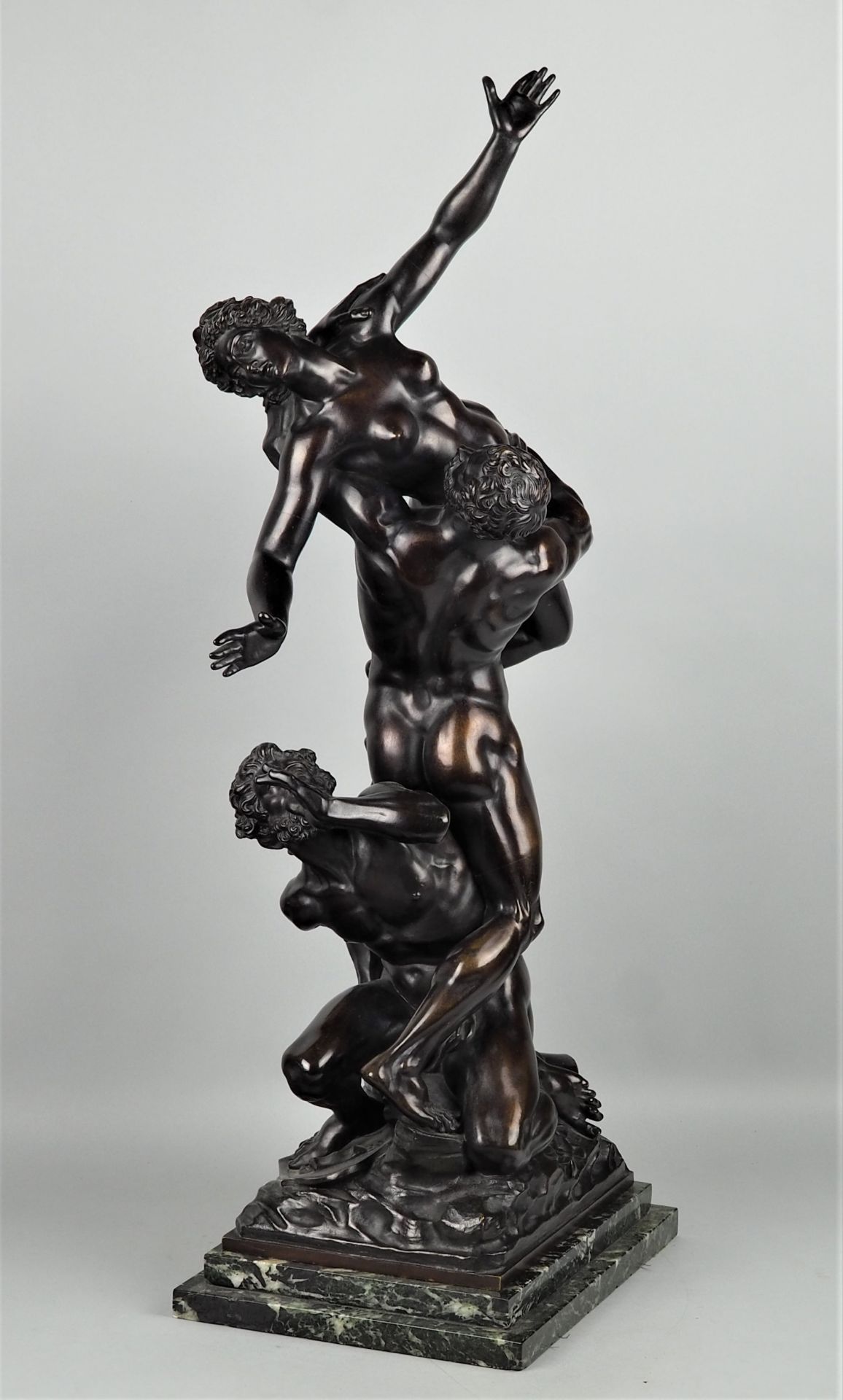 Imposante monumentale Bronze "Raub der Sabinerin" nach Giambologna 19.Jhd