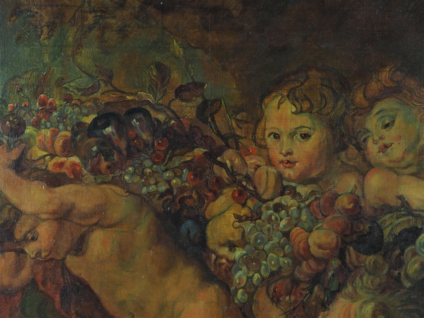 Large painting "The fruit garland, Hans Gaugler" 1892 - 1978 Stuttgart. - Image 3 of 4