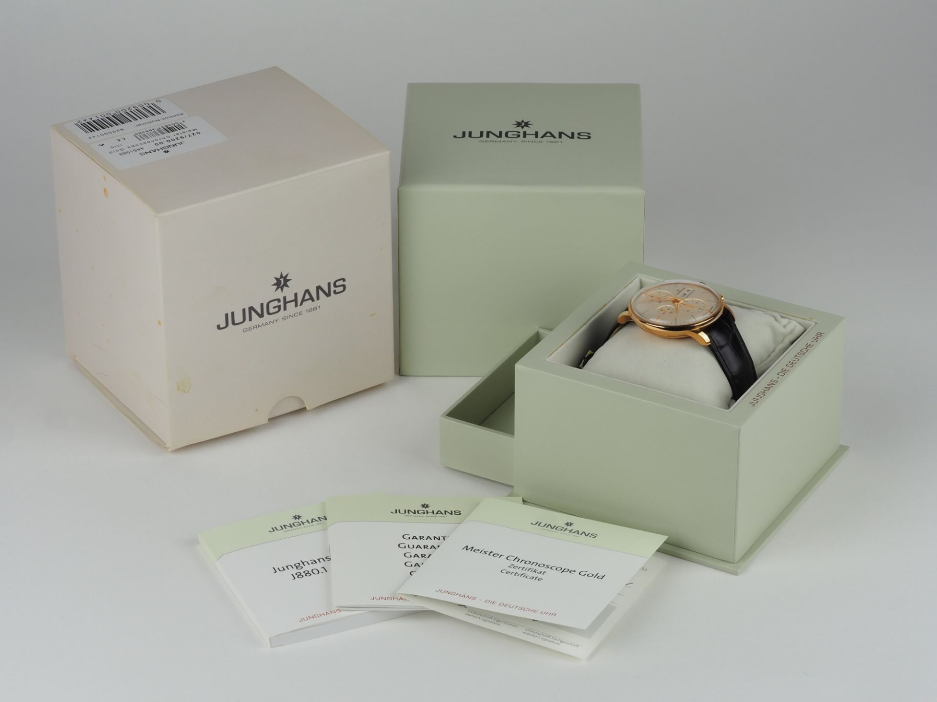 Junghans Meister Chronoscope Gold, Limited Edition 144/151, unworn. - Image 5 of 5