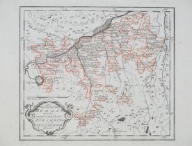 Landkarte Markgrafschaft Burgau, Kirchberg, Weißenhorn, Reilly, um 1790