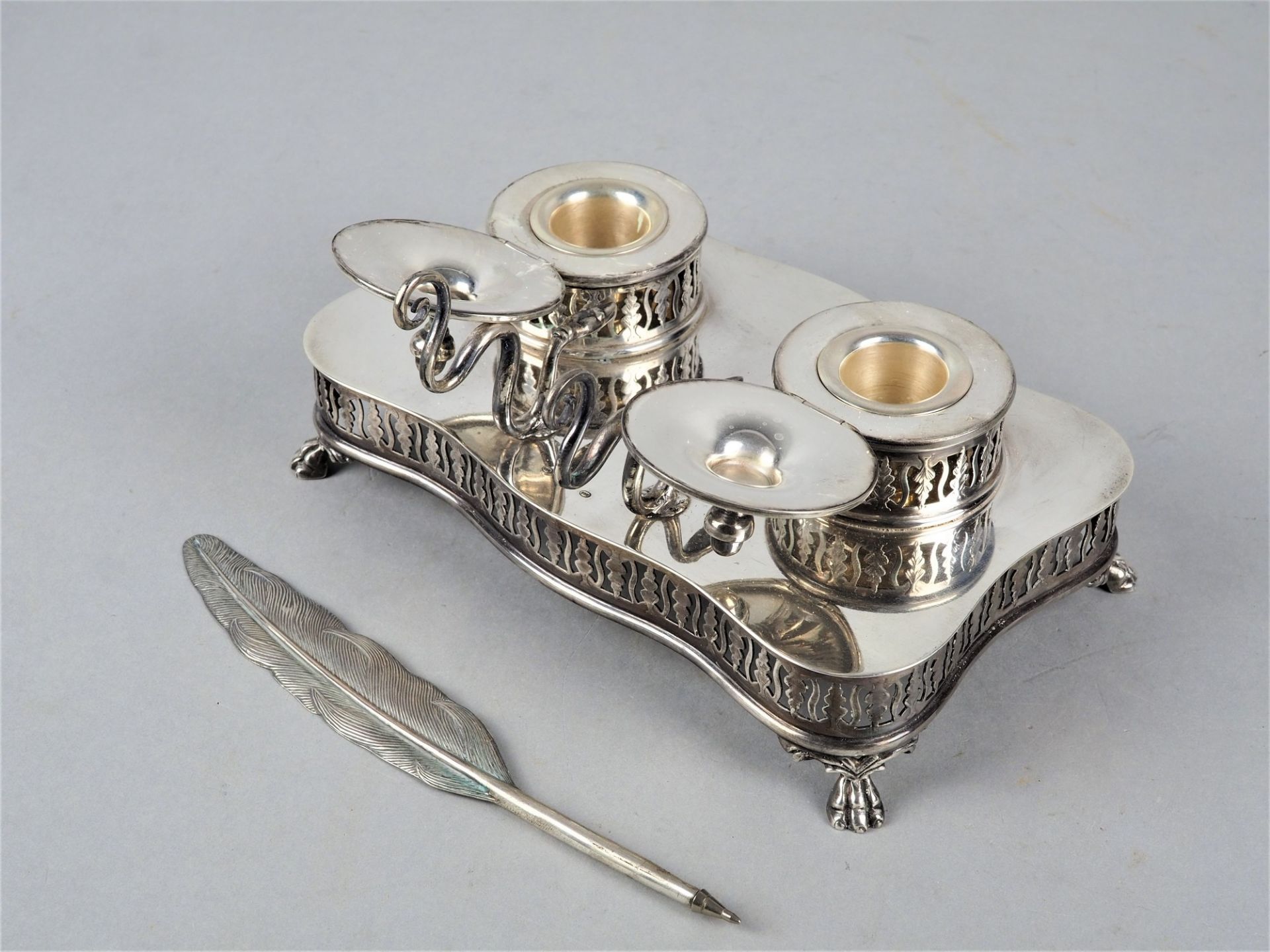 Antique silver writing set, Italy - Image 2 of 3