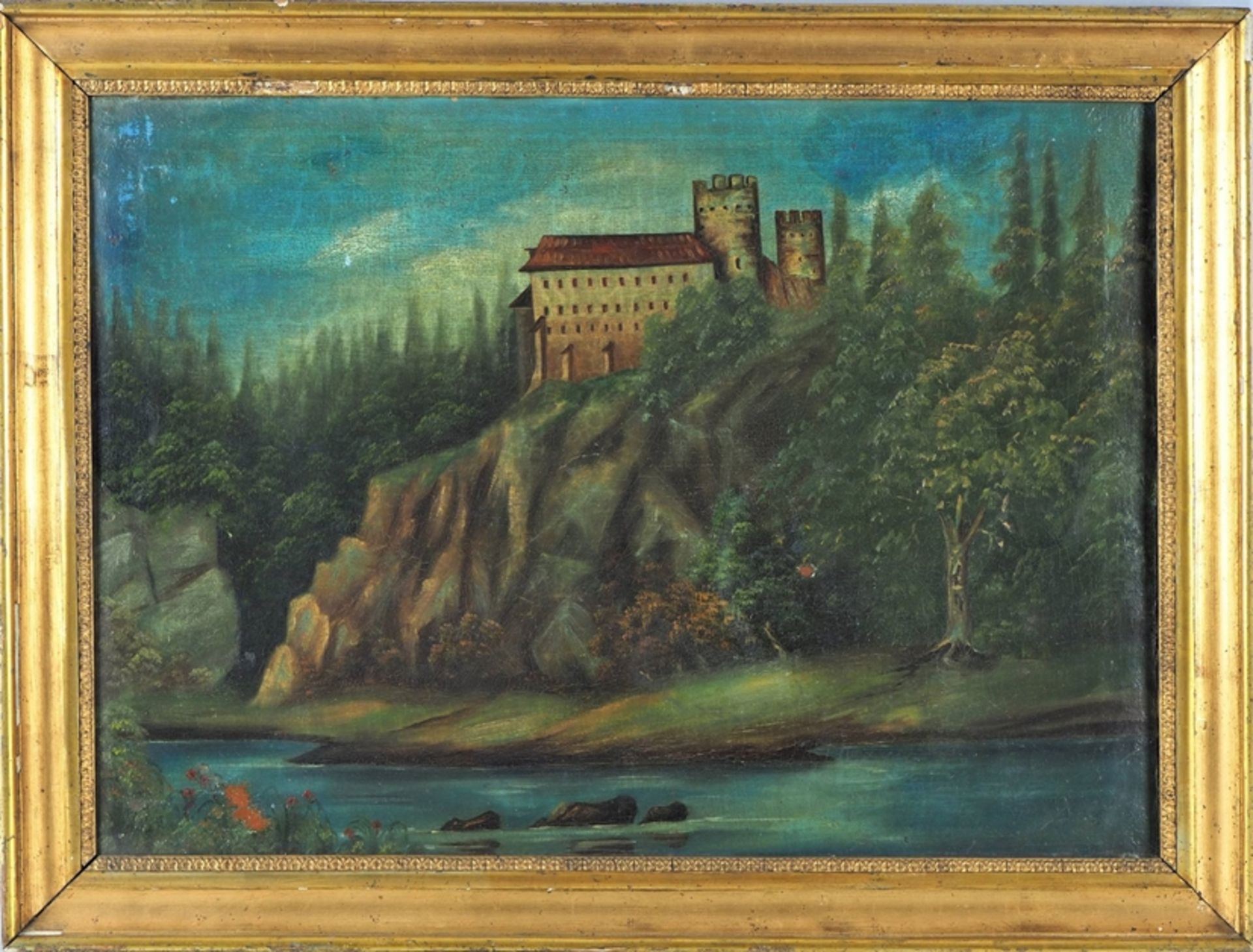 Landschaft mit Burg, 19. Jh.