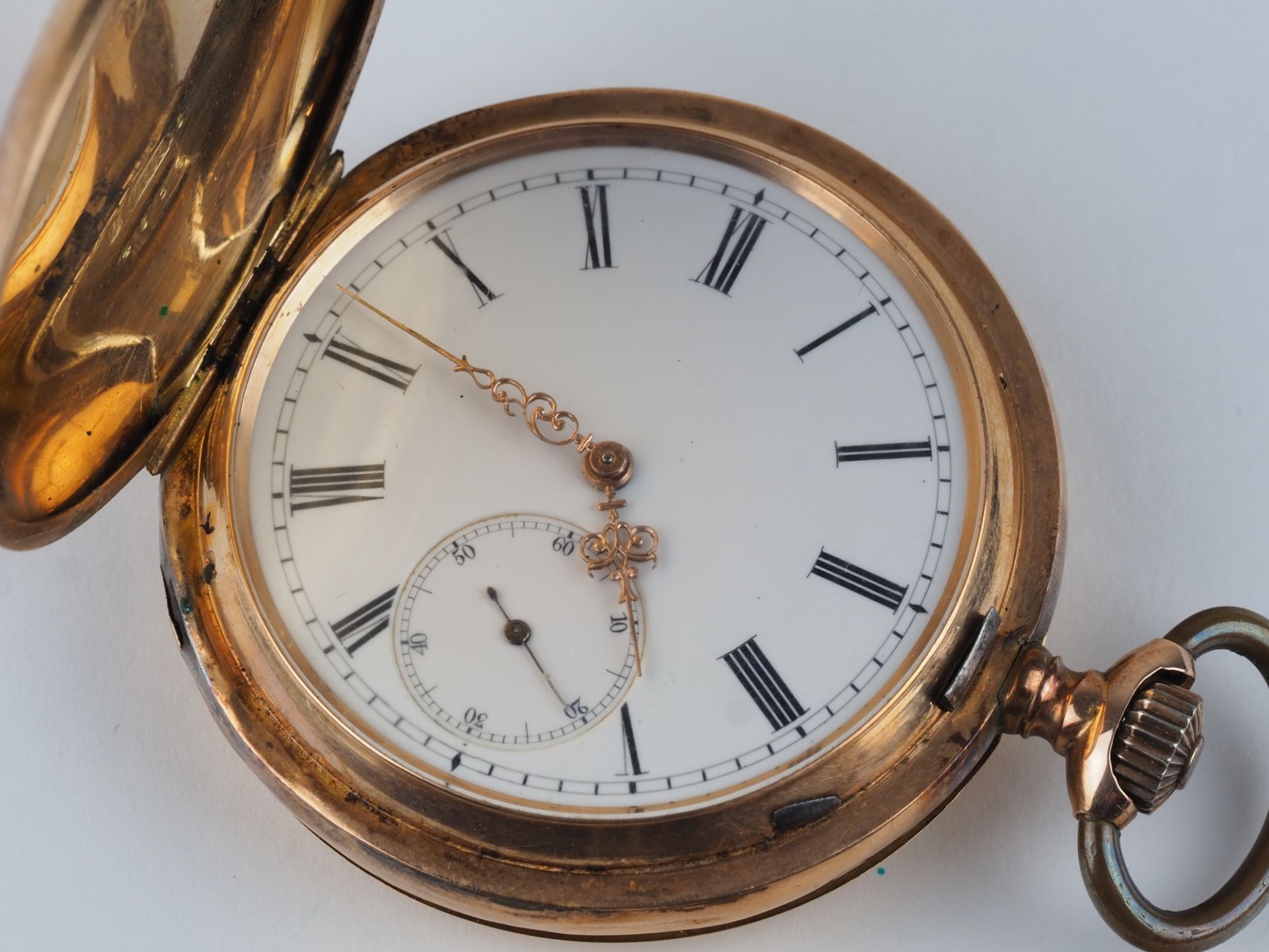 Herrentaschenuhr um 1900, im 14K Gold Gehäuse, Ø 52mm - Bild 2 aus 5