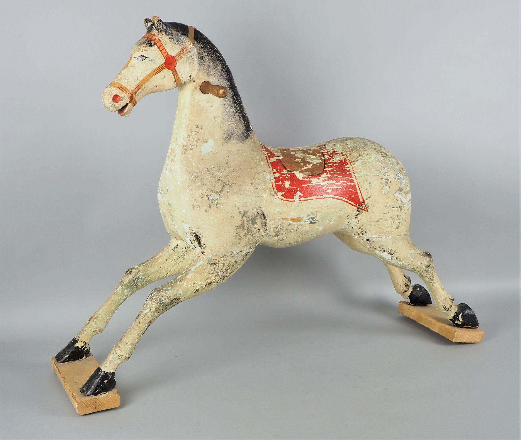 Wooden rocking horse or carousel horse, 20s/30s.