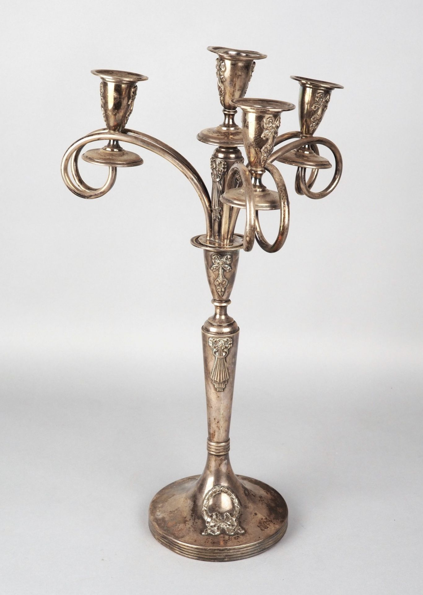 Silver candelabra, Eduard Friedmann, Vienna, around 1900.