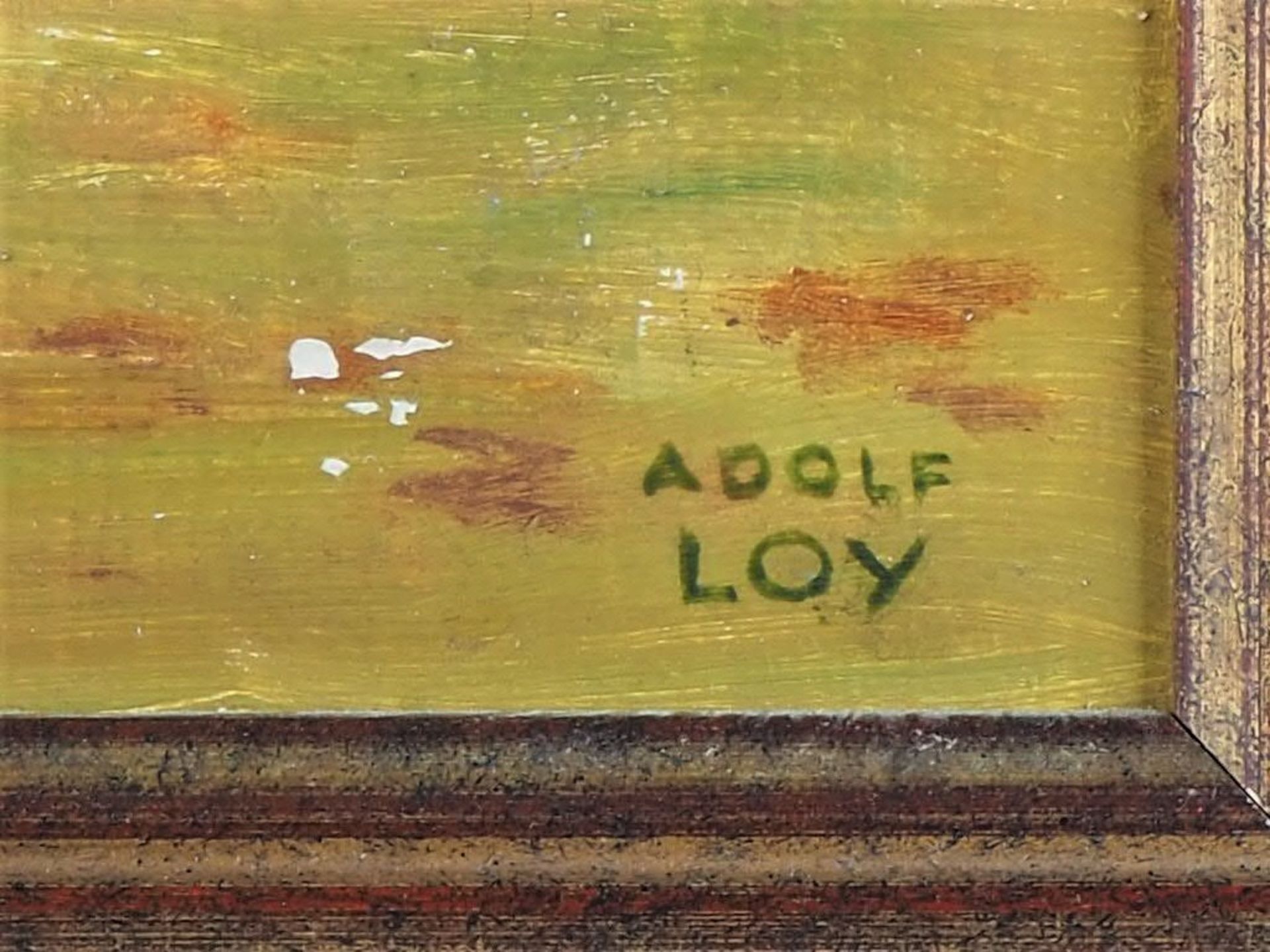 Adolf Loy (1903, Biberach - 1967, Blaustein-Lautern) - Landschaft mit Teich - Bild 3 aus 3