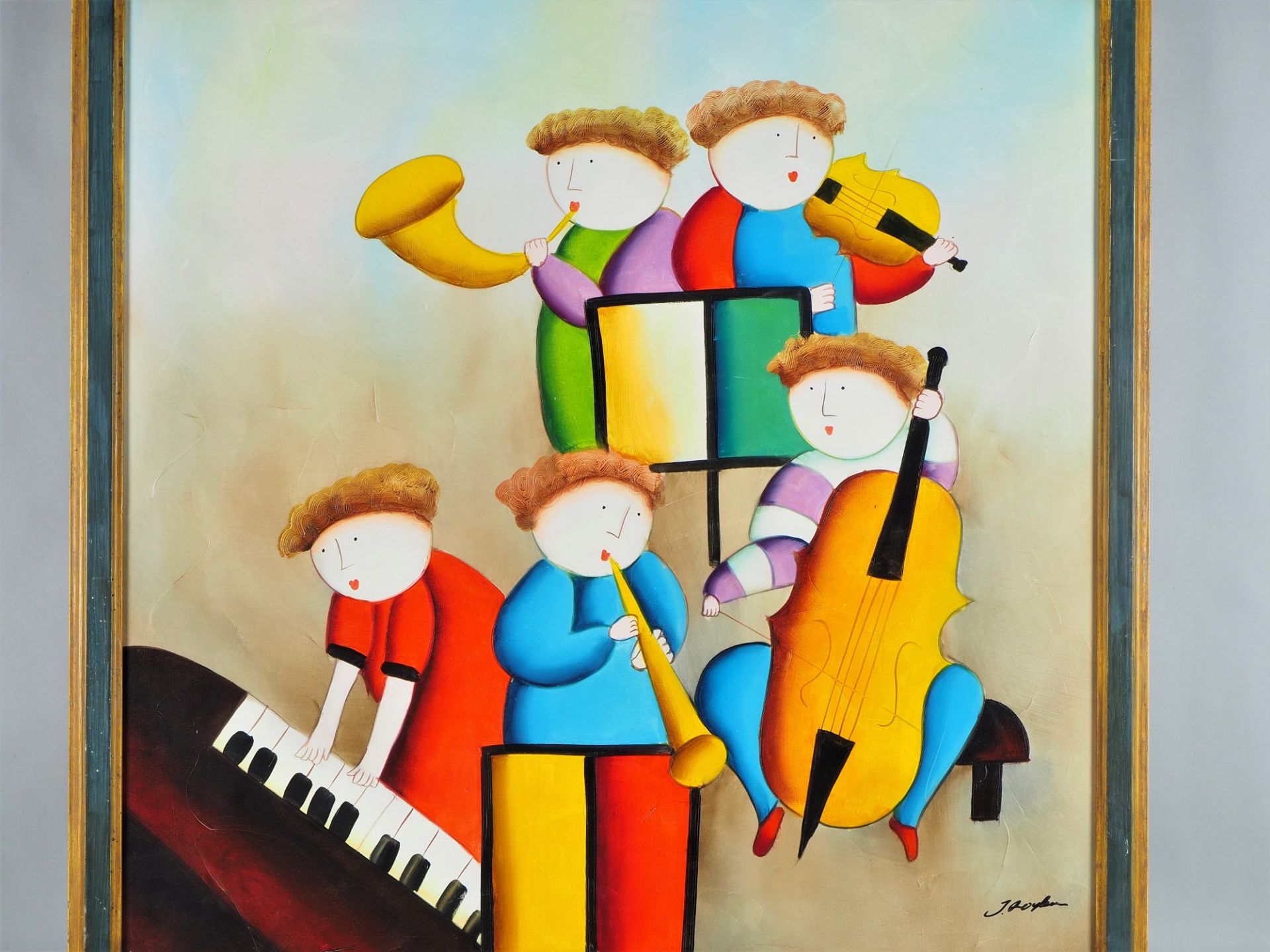 Joyce Roybal (*1955) - Children playing music. - Image 2 of 3
