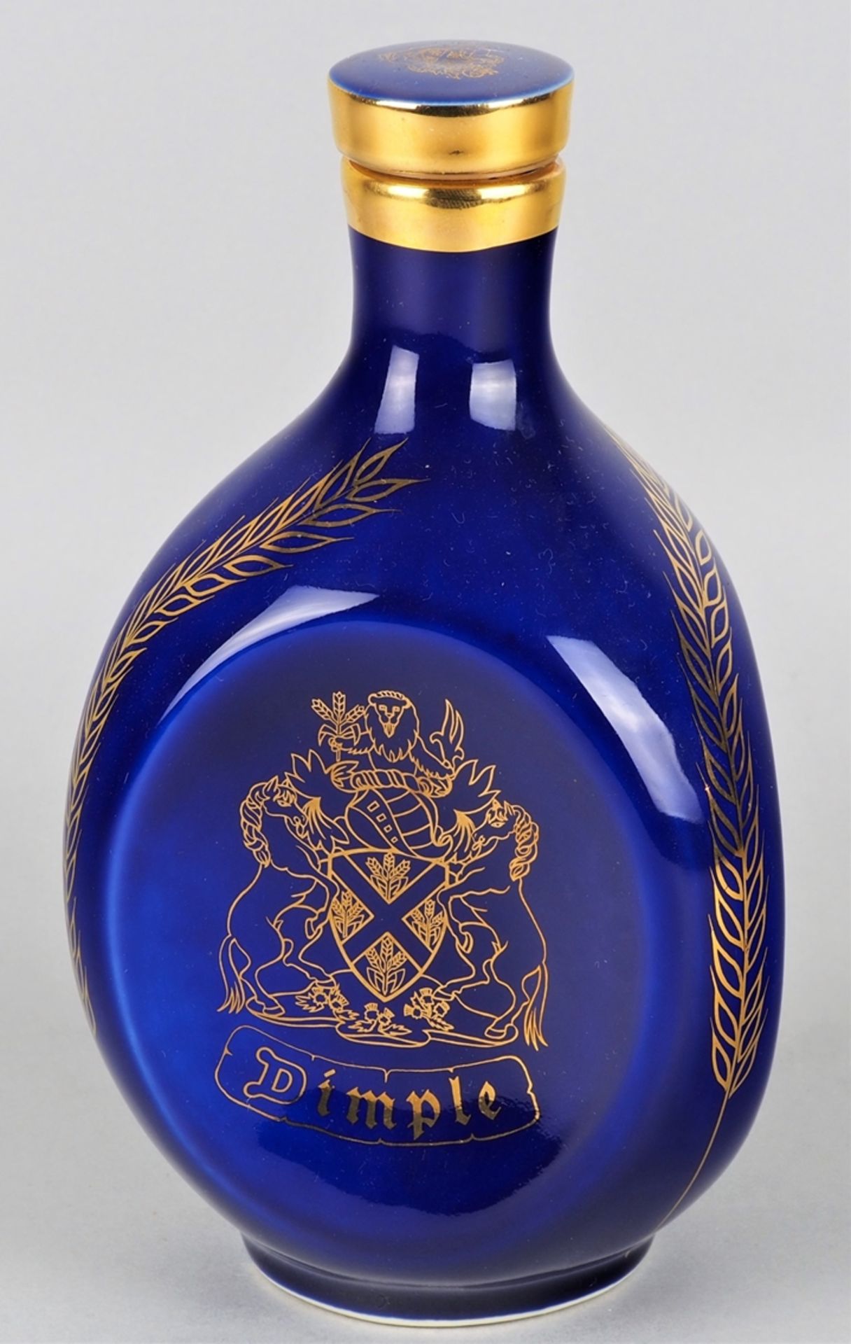 Dimple Blue Decanter Whisky, geöffnet