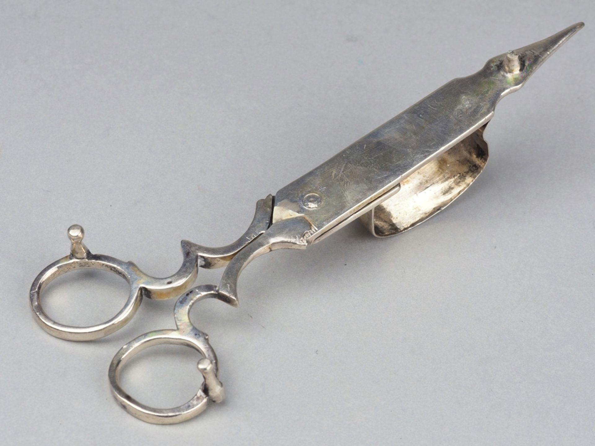 Silver plated candle snuffer, 19th c. - Image 4 of 4